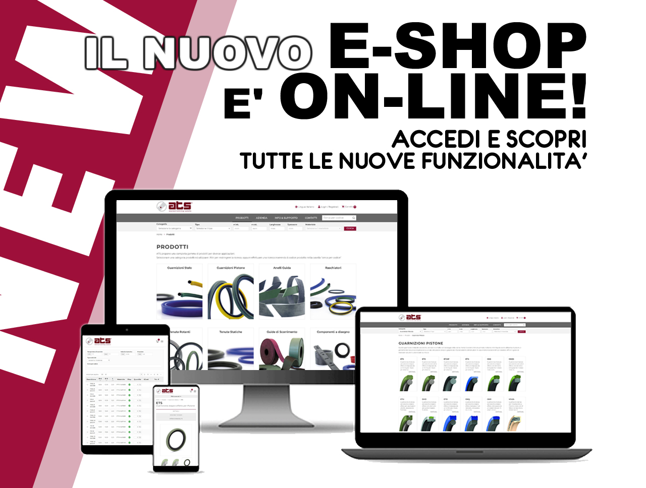 IL NUOVO E-SHOP GUARNIZIONI è ONLINE!